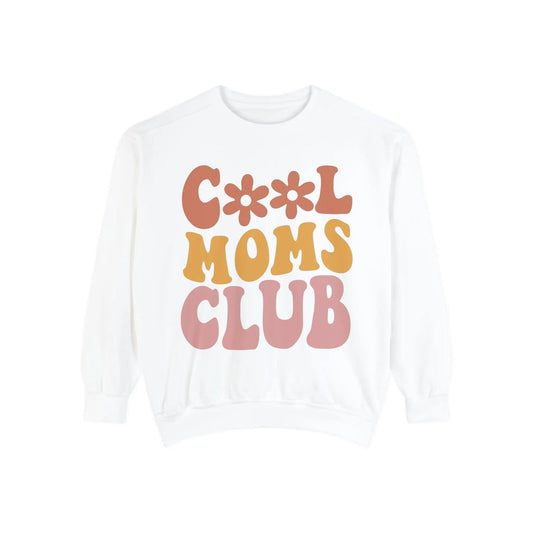 Cool Moms Club Dyed Sweatshirt Printify