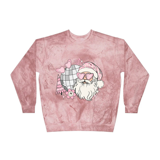 Santa Unisex Color Blast Crewneck Sweatshirt Printify